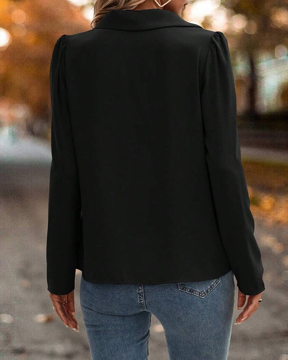 Blouse Manche Bouffante Dentelle Patchwork