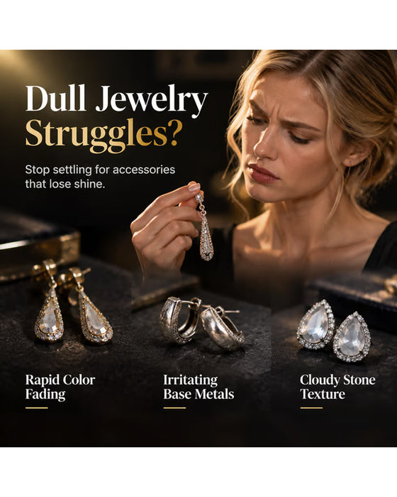 Boucles D'Oreilles À Pompons Goutte D'Eau Réversibles Décorées De Zircon Élégantes Pour Femmes