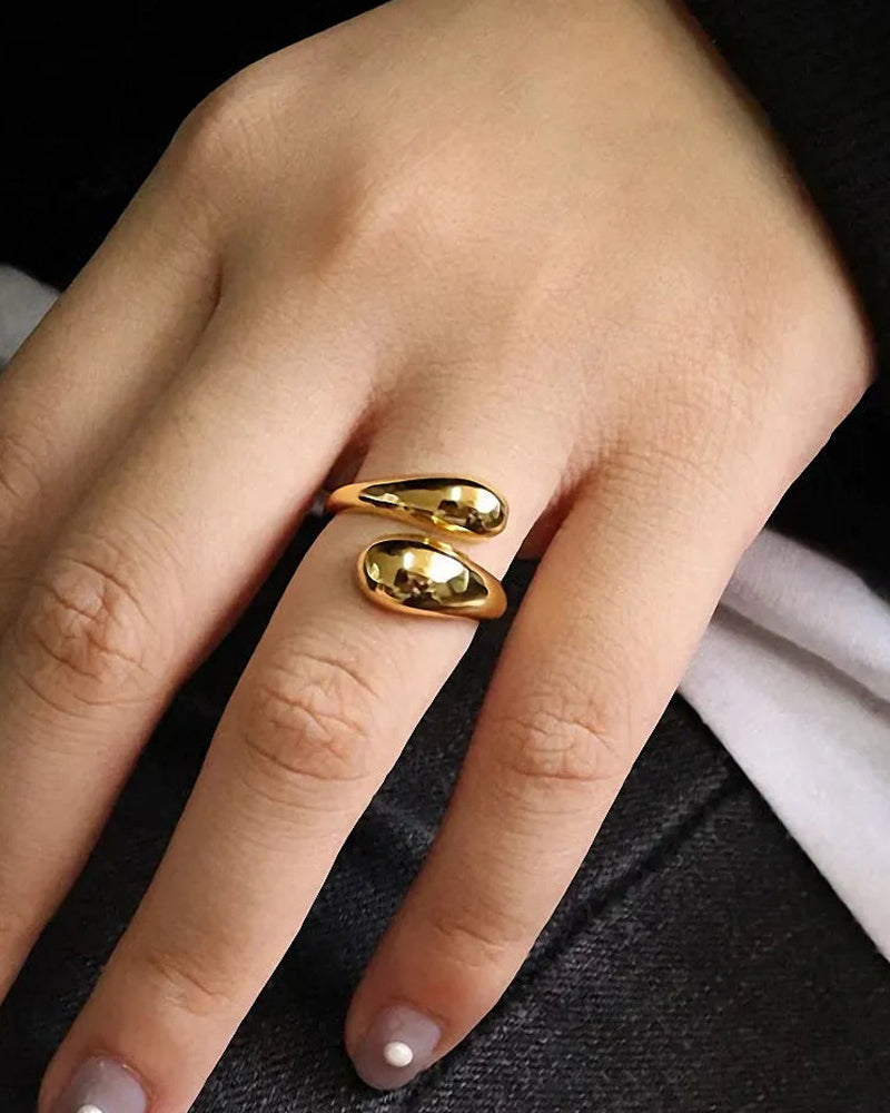 Bague Goutte D'Eau Irrégulière