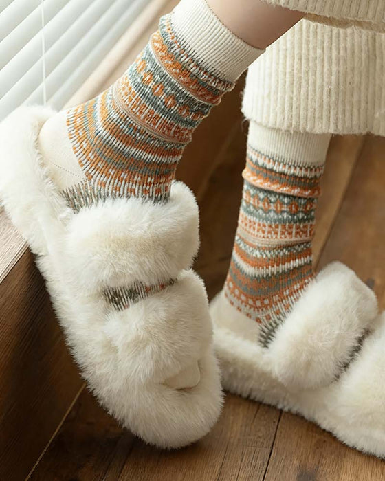 Chaussettes Rétro À La Mode Style Ethnique