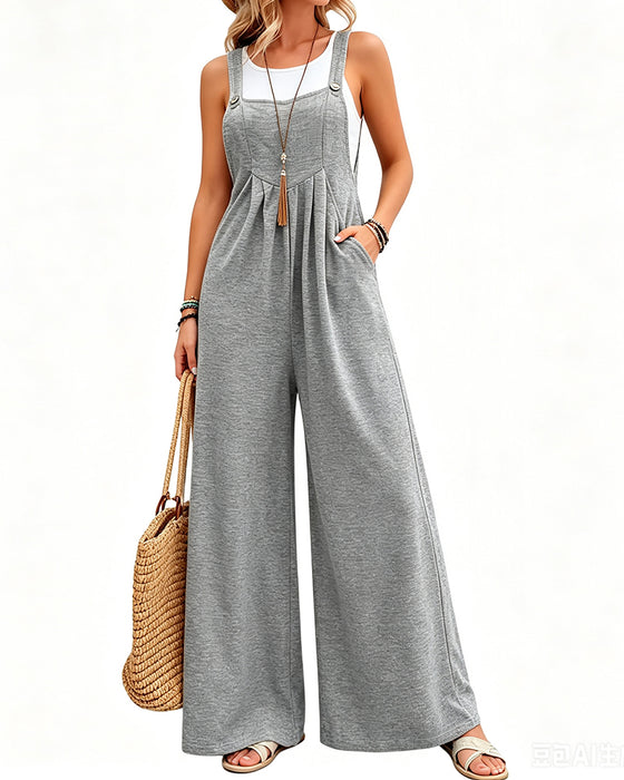 Combinaison Tricot Bretelles Large Jambe
