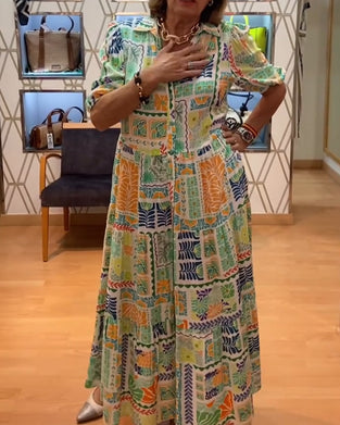 Robe Ourlet A Manches Courtes