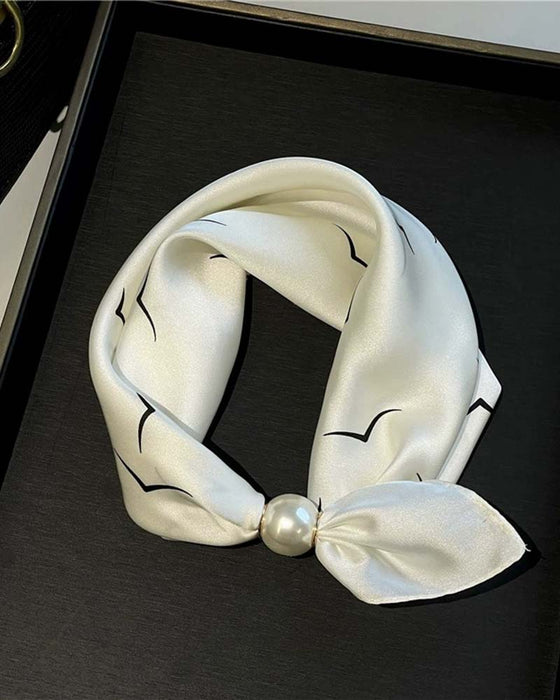 Glamour Sans Effort: Écharpe Collier De Perles 🧣