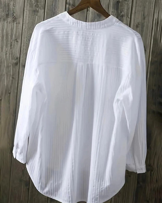 Hemd Vertikal Waffel Henley Kragen Doppelt Tasche