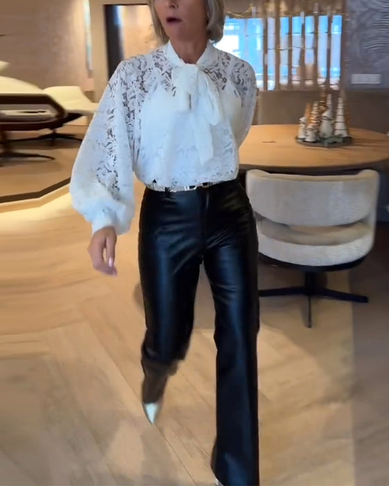 Blouse Design Ruban Dentelle