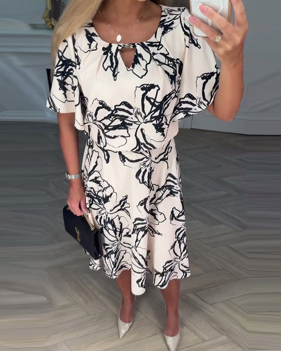 Robe décontractée imprimée au tempérament