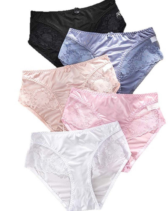 Culotte Femme Élégant Satin Dentelle