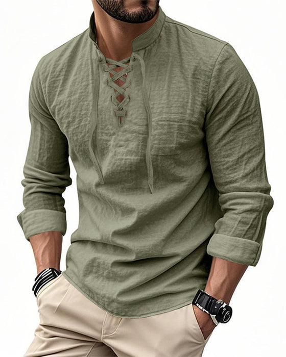 Chemise Homme Décontractée De Couleur Unie – Classique, Confortable & Polyvalente À Associer 👔