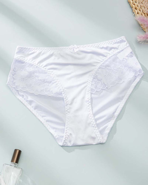 Culotte Femme Élégant Satin Dentelle