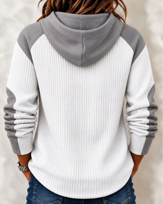 Hoodie Lacet Bloc De Couleur Design