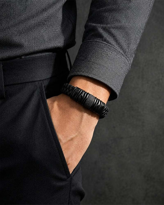 Bracelet En Cuir Premium Pour Hommes