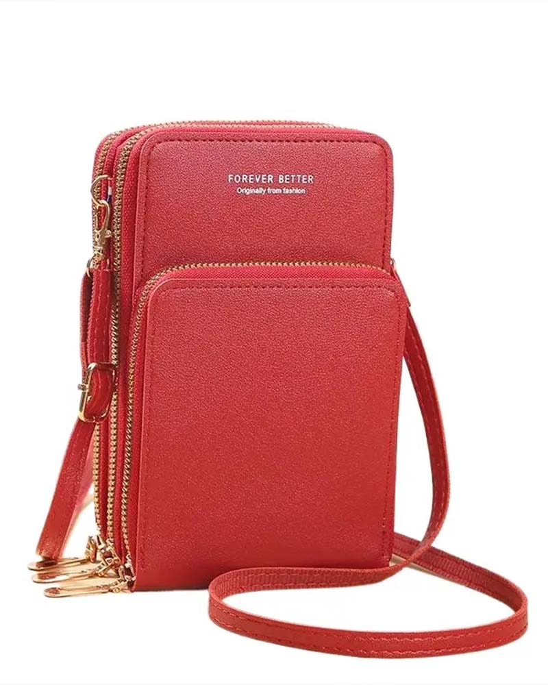 Sac À Téléphone Crossbody Mode Unicolore