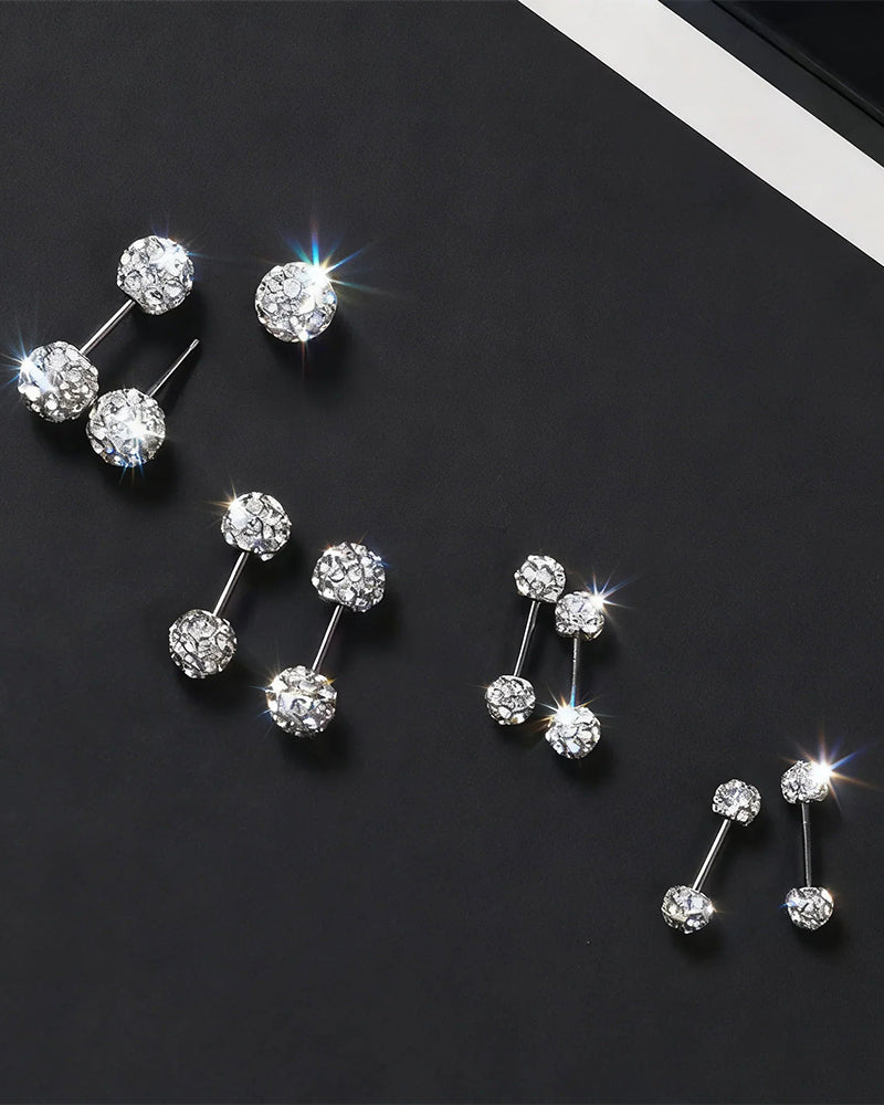 Boucles D'oreilles En Diamant Scintillantes