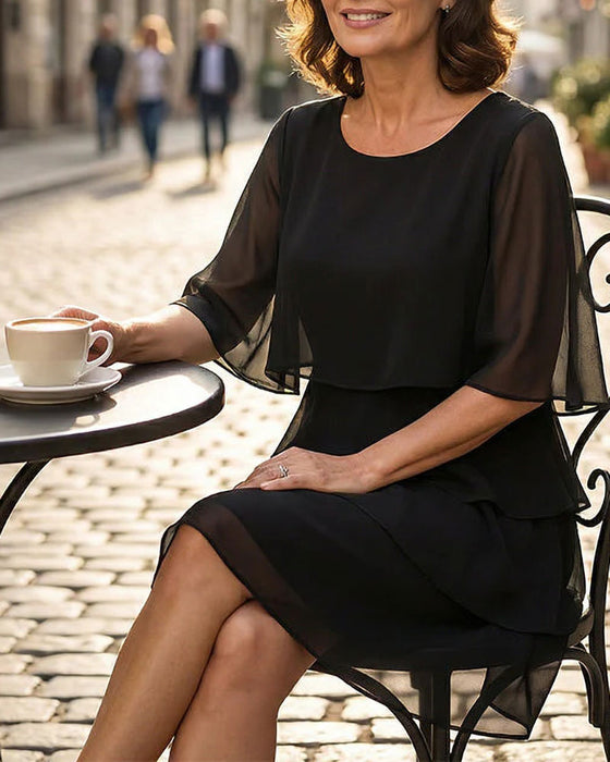 Robe Loose Col Rond Gâteau