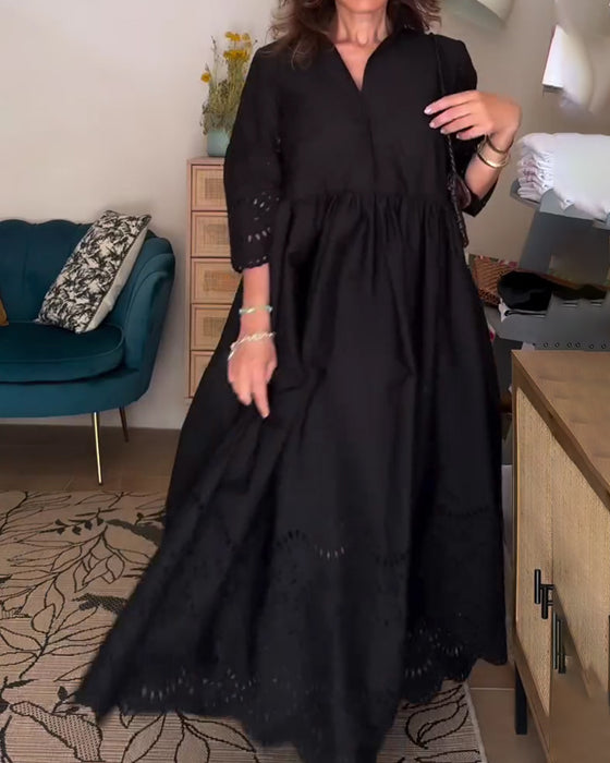 Robe Découpée Ample Ligne A
