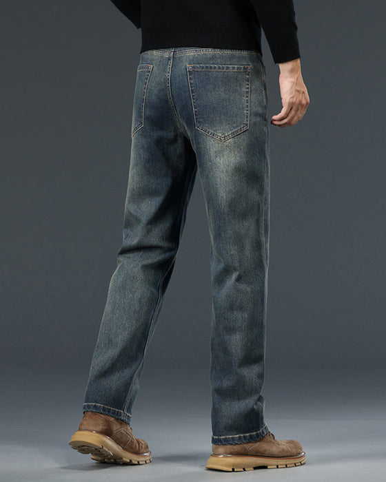 Pantalon Homme Taille Moyenne-Haute Vintage