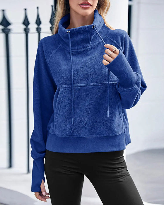 Sweatshirt Décontracté Cordon De Serrage Pullover