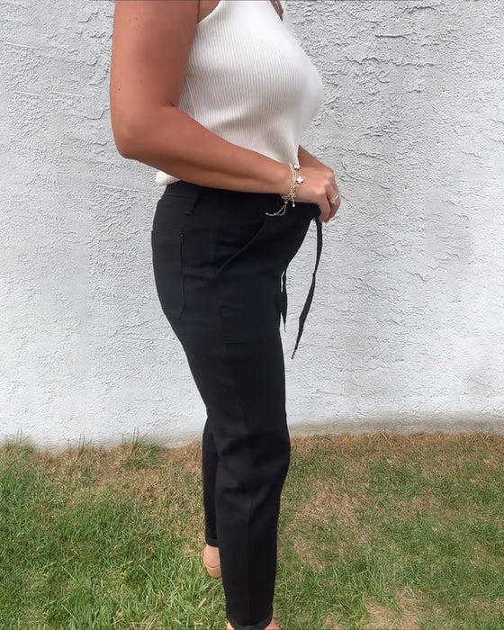 Pantalon Uni Décontracté Extensible