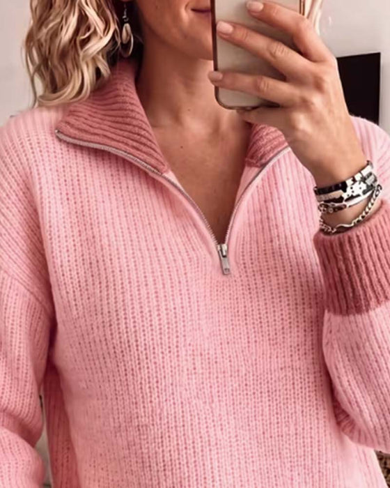 Pull Manches Longues Fermeture Éclair