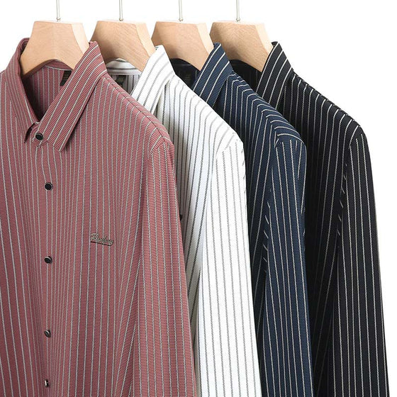 👔Chemise Homme Classique À Manches Longues Rayée