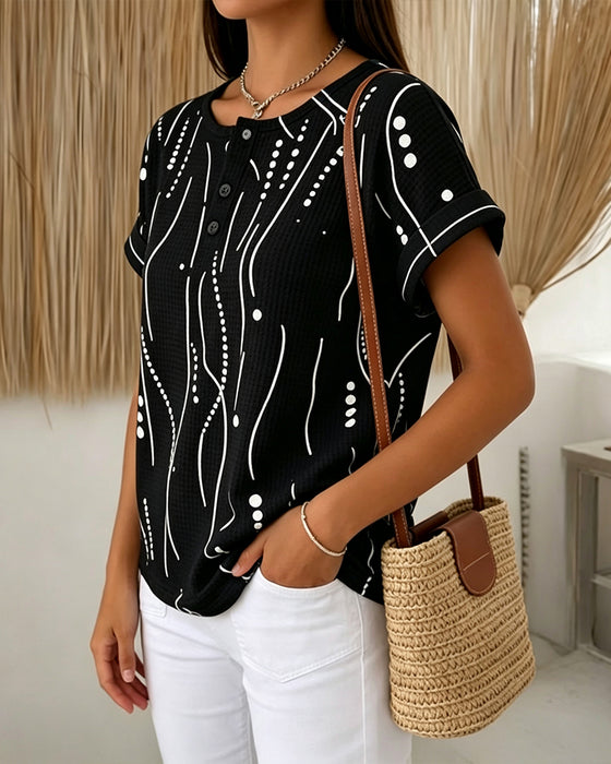 T-Shirt Col Rond Manches Courtes