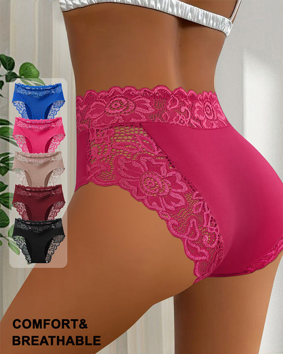 Culotte Sexy Dentelle Taille Moyenne-5