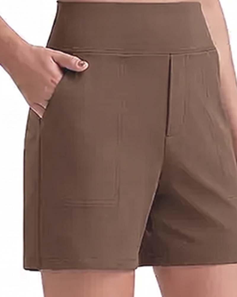 Short Taille Haute Athlétique Course