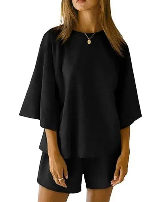 Ensemble Taille Élastique Short Décontracté