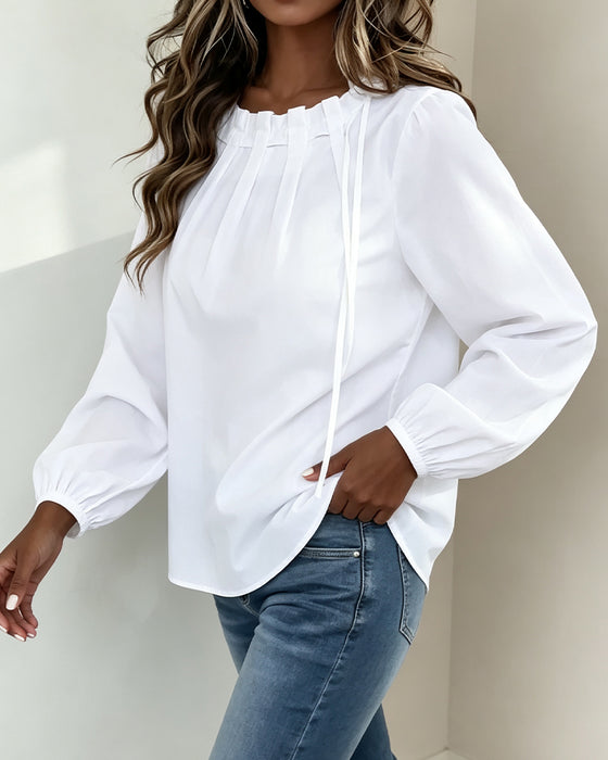 Blouse Uni Col Rond