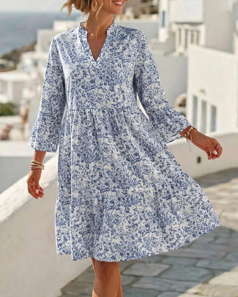 Robe Fleuri Col V Gâteau