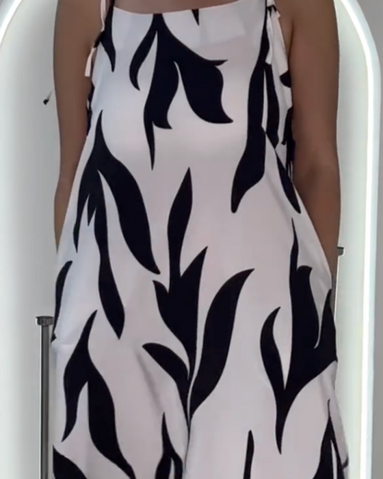 Robe Décontractée Sans Manches Imprimée