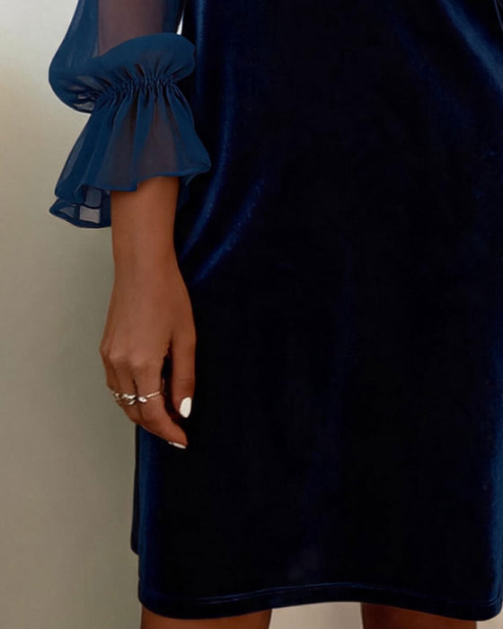 Robe Col Chemise Volant