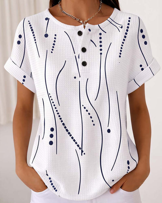T-Shirt Col Rond Manches Courtes
