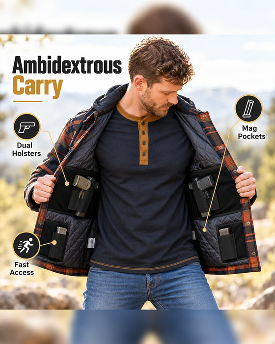 Manteau Homme À Carreaux À Capuche Boutonnage