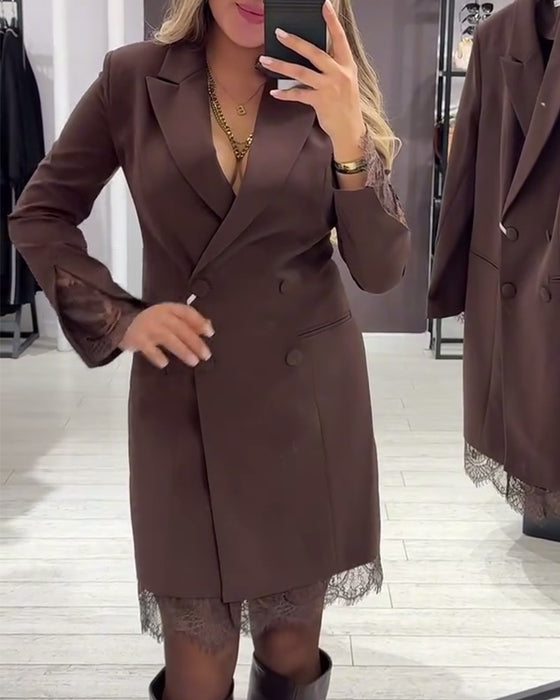 Robe À Col V Et Inserts Pour Le Travail