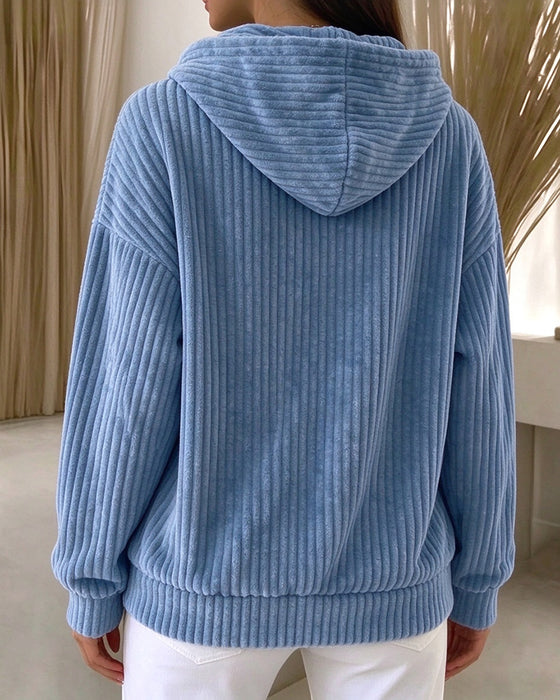 Hoodie Unie Cordon Décontracté