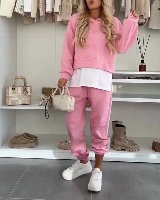 Ensemble Décontracté Sweat à Capuche Et Pantalon