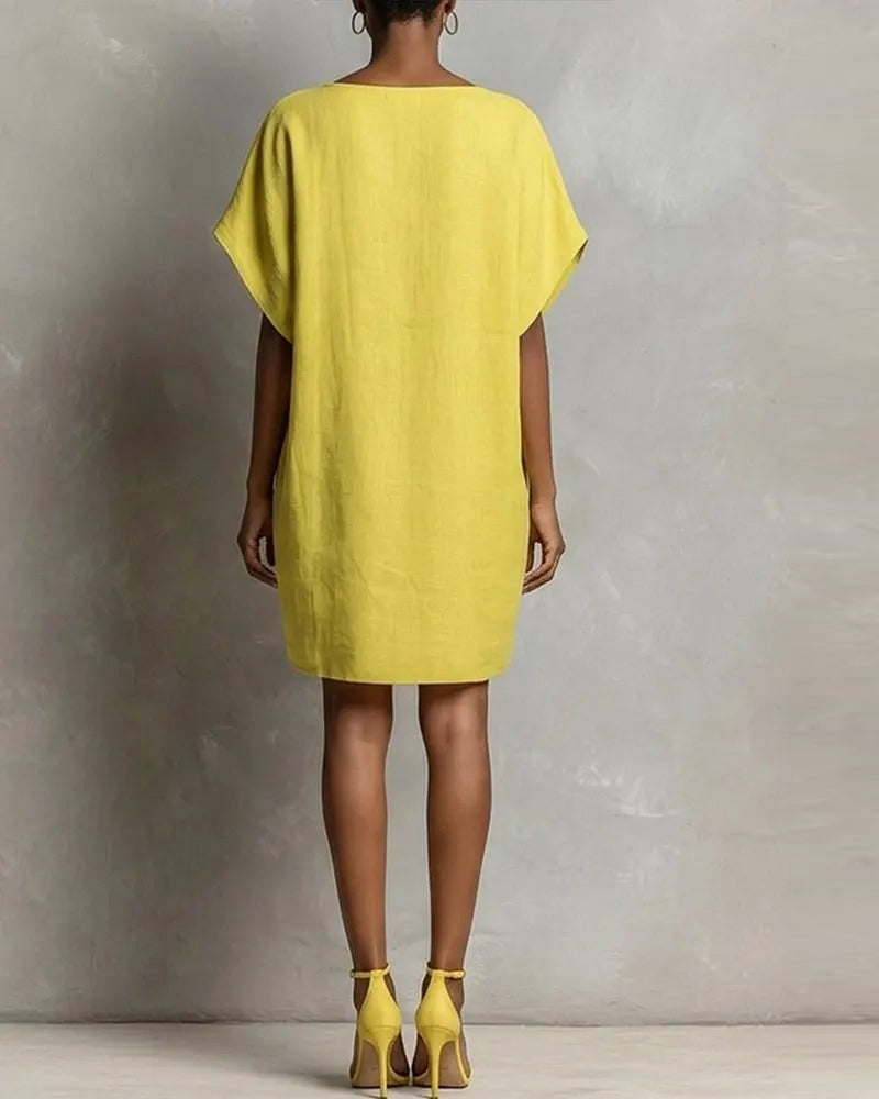 Robe Col Rond Shift