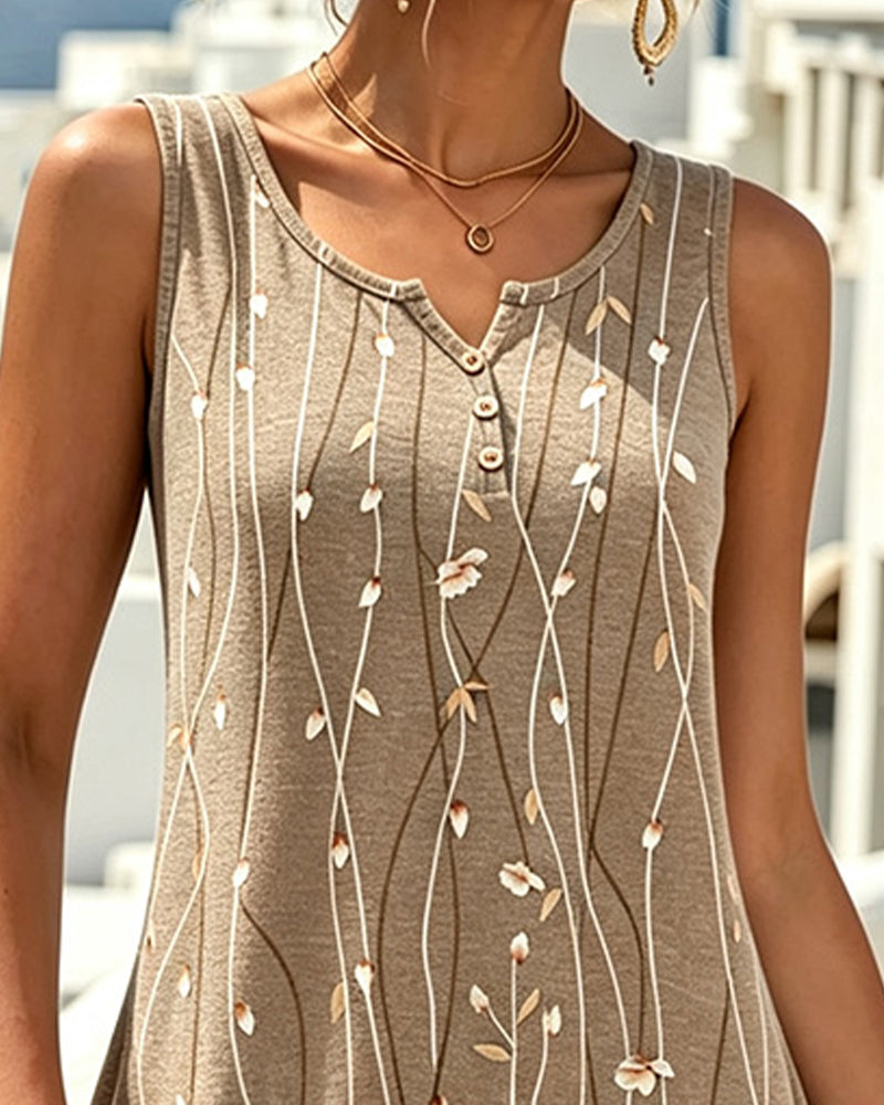 Robe Petit Col V Sans Manches Ligne A