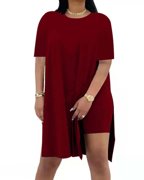 Ensemble Uni Ample Manches Courtes Pantalon