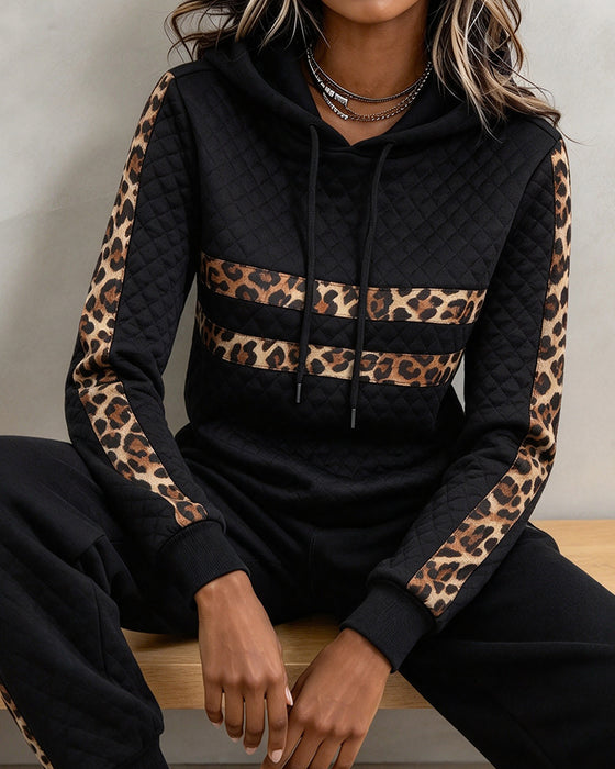 Sweatshirt Argyle Léopard Slim Fit