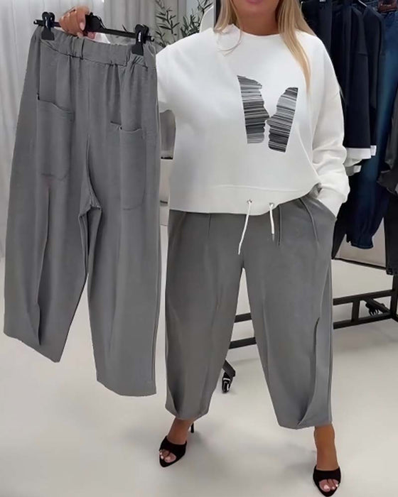 Pantalon Plissé Large Jambe Harem Court
