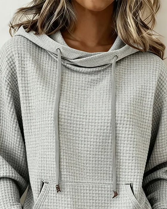 Sweat Capuche Cordon Gaufré