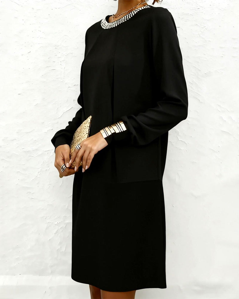 Robe Tendance Et Élégante Manches Longues