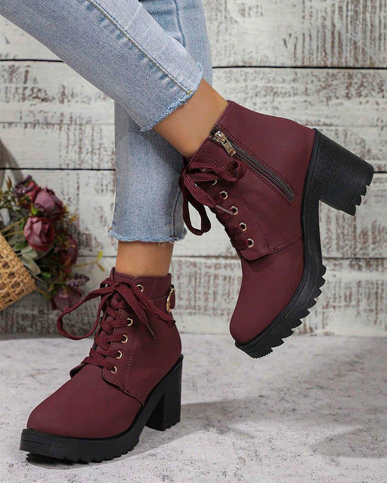 Bottines À Plateforme Chunky