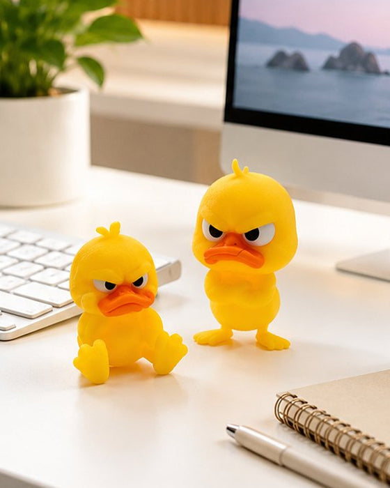 Canard 3D Imprimé En Colère Petit Jaune
