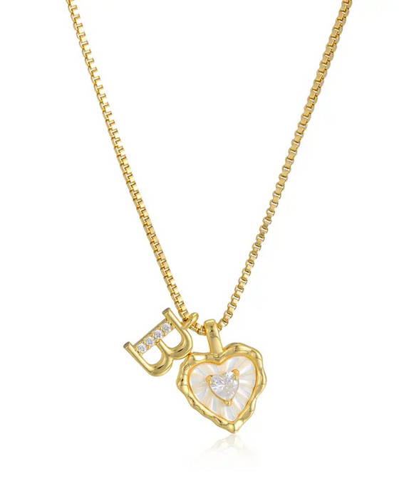A–Z Micro-Pavé Lettre Initiale Pendentif Collier