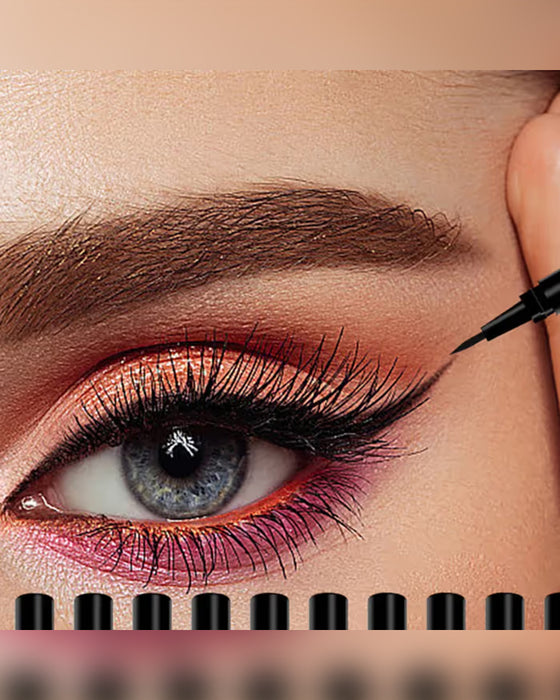 Eyeliner Liquide Imperméable Pointe Ultra-Fine Séchage Rapide
