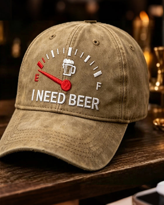 Casquette De Baseball Brodée Bière Tableau De Bord