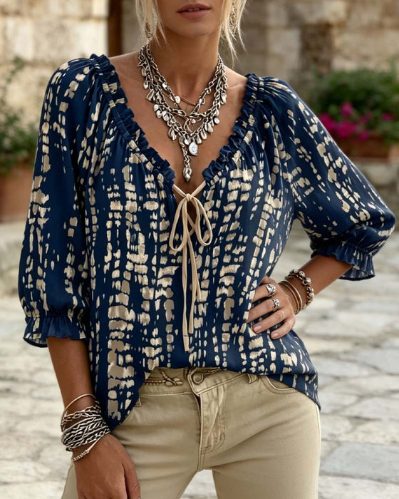 Blouse Bohème Volant Attache